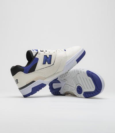 New Balance 550 Shoes in Sea Salt and Blue