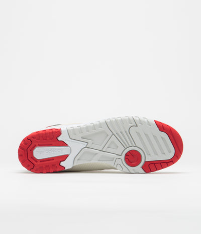 New Balance 550 Shoes in Sea Salt and Red