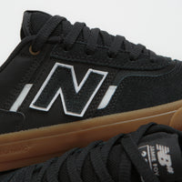 New Balance Numeric 306 Jamie Foy Shoes in Black and Gum / White thumbnail