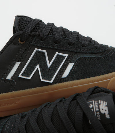 New Balance Numeric 306 Jamie Foy Shoes in Black and Gum / White