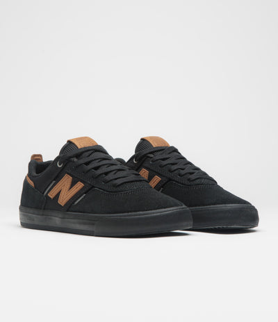 New Balance Numeric 306 Jamie Foy Shoes in Black and Orange / Black