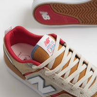 New Balance Numeric 306 Jamie Foy Shoes in Tan and Red thumbnail