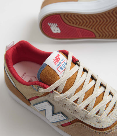 New Balance Numeric 306 Jamie Foy Shoes in Tan and Red