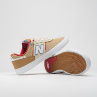 New Balance Numeric 306 Jamie Foy Shoes in Tan and Red thumbnail