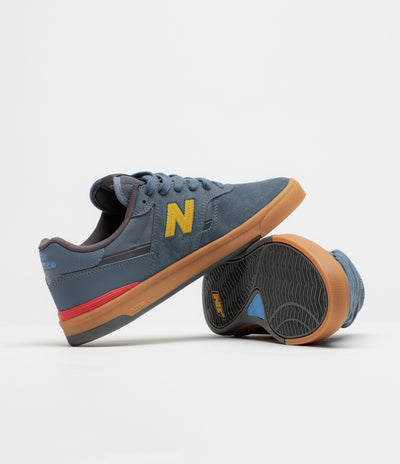 New Balance Numeric 306C Jamie Foy Shoes - Shadow Blue / Yellow