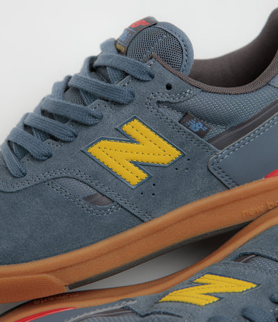 New Balance Numeric 306C Jamie Foy Shoes - Shadow Blue / Yellow