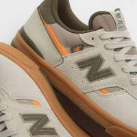 New Balance Numeric 306C Jamie Foy Shoes in Timberwolf and Olive thumbnail