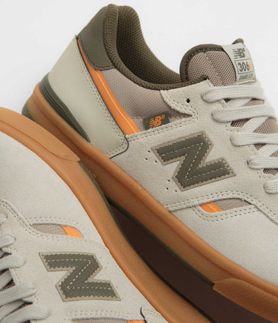 New Balance Numeric 306C Jamie Foy Shoes in Timberwolf and Olive