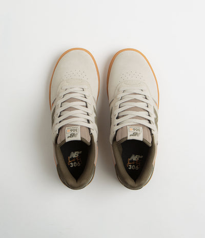 New Balance Numeric 306C Jamie Foy Shoes in Timberwolf and Olive