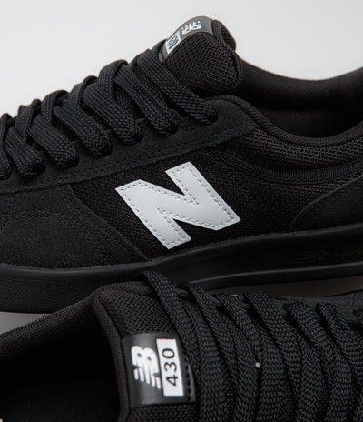 New Balance Numeric 430 Shoes - Black / Black / White