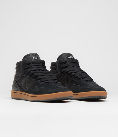 New Balance Numeric 440 Hi Shoes - Black / Black / Gum