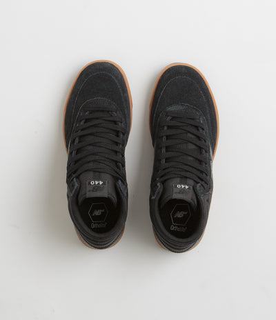 New Balance Numeric 440 Hi Shoes - Black / Black / Gum