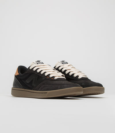 New Balance Numeric 440 Shoes in Black and Gum / Orange