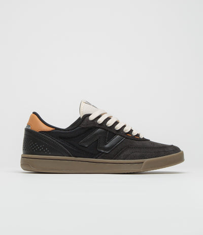 New Balance Numeric 440 Shoes in Black and Gum / Orange