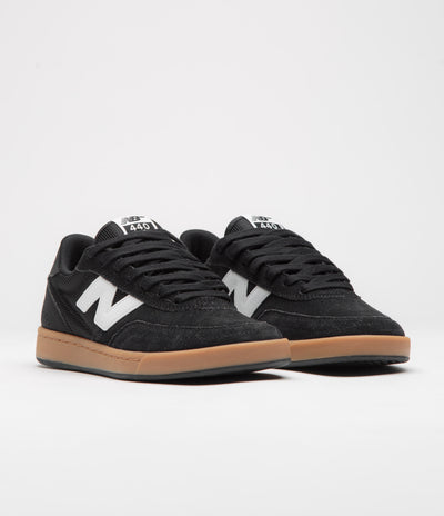 New Balance Numeric 440 Shoes in Black and Gum / White