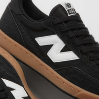 New Balance Numeric 440 Shoes in Black and Gum / White thumbnail