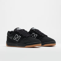 New Balance Numeric 480 Shoes in Black and Black / Gum thumbnail