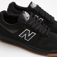 New Balance Numeric 480 Shoes in Black and Black / Gum thumbnail