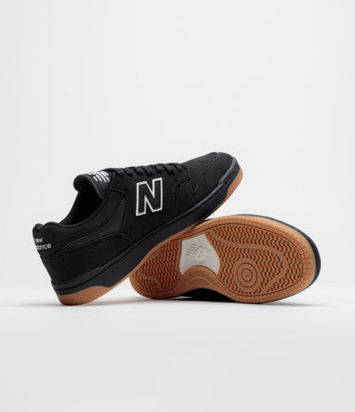 New Balance Numeric 480 Shoes in Black and Black / Gum
