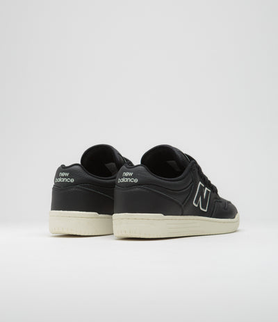 New Balance Numeric 480 Shoes in Black and Sea Salt