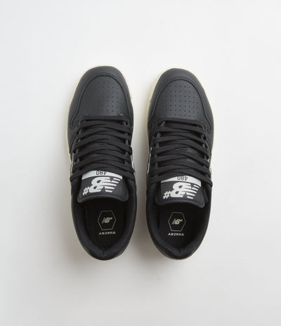 New Balance Numeric 480 Shoes in Black and Sea Salt