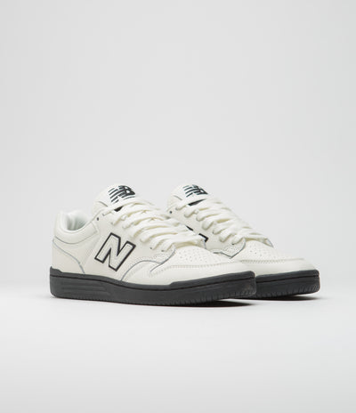 New Balance Numeric 480 Shoes in Sea Salt and Black