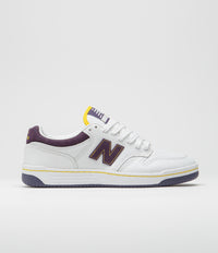 New Balance Numeric 480 Shoes in White and Purple