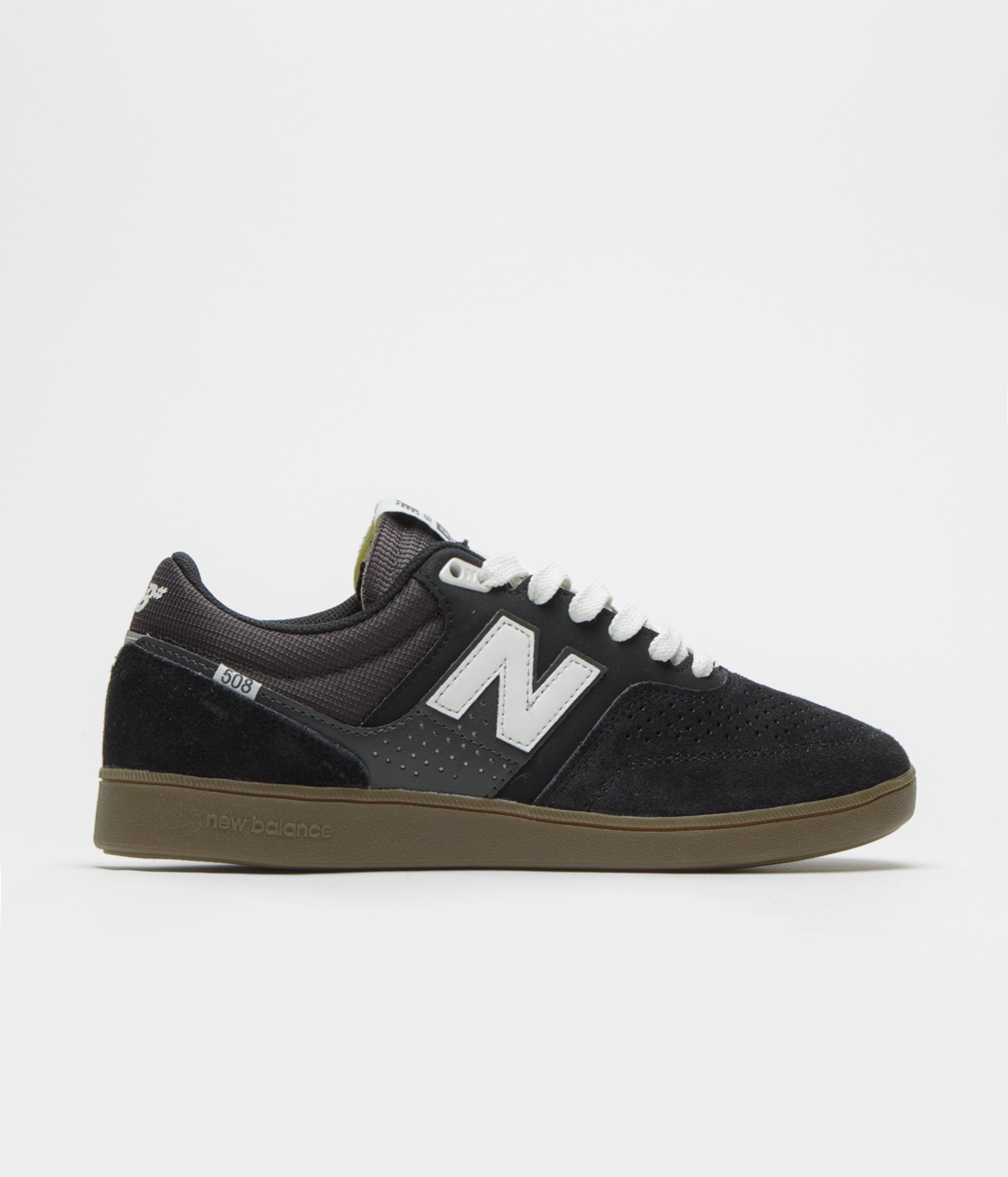 New Balance Numeric 508 Brandon Westgate Shoes in Black and Gum / White