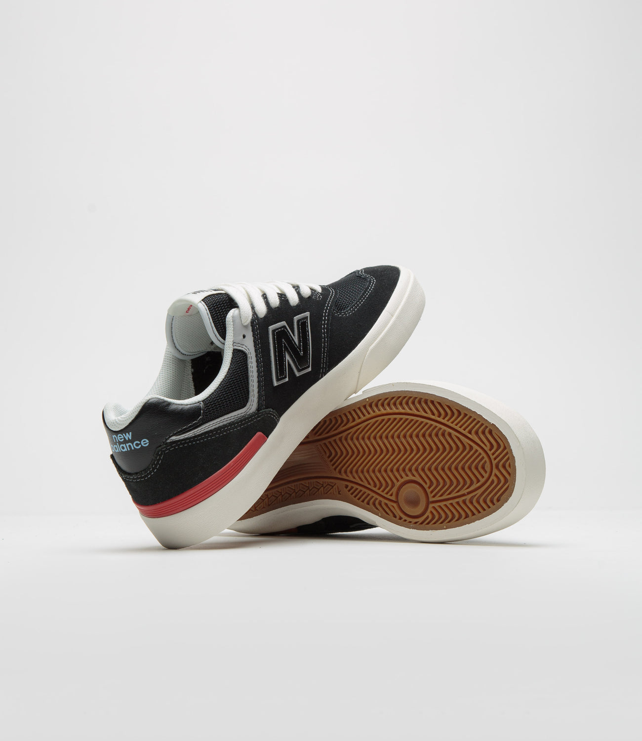 New Balance Numeric 574 Shoes - Black / White | Flatspot