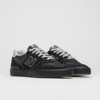 New Balance Numeric 574 Shoes - Black thumbnail