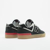New Balance Numeric 574 Shoes in Black and White / Gum thumbnail