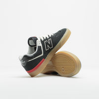 New Balance Numeric 574 Shoes in Black and White / Gum thumbnail
