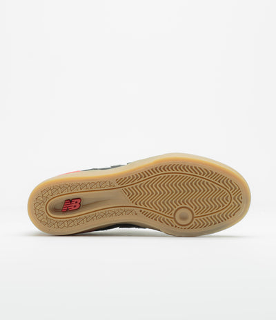 New Balance Numeric 574 Shoes in Black and White / Gum