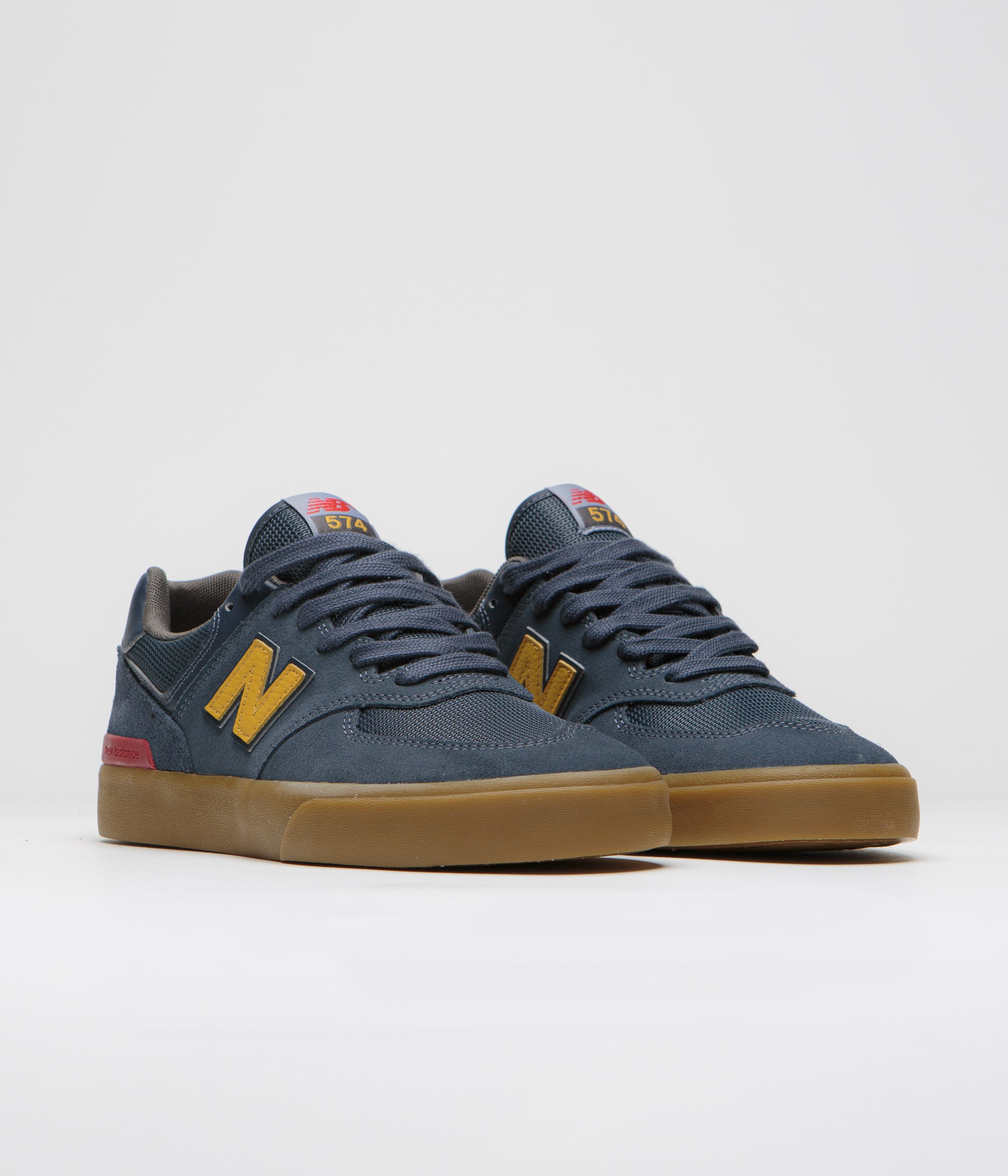 New Balance Numeric 574 Shoes - Blue Indigo / Gum | Flatspot