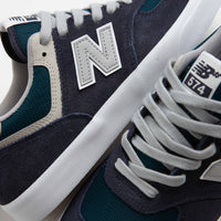 New Balance Numeric 574 Shoes - Navy / Grey thumbnail