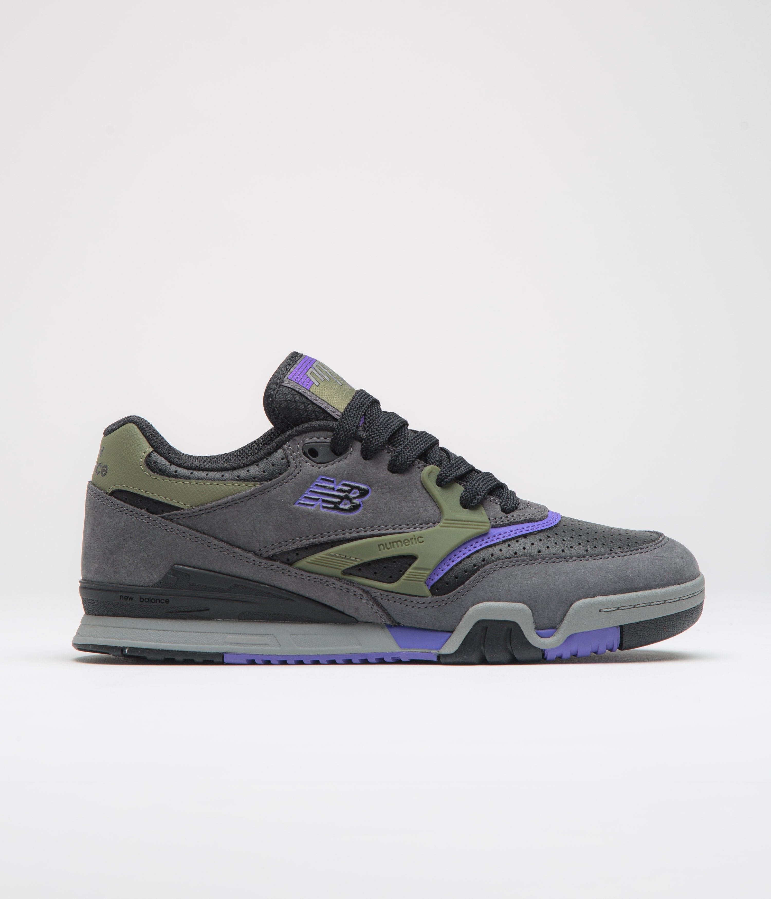 New Balance Numeric 770 Shoes in Charcoal and Purple