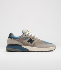 New Balance Numeric 933 Andrew Reynolds Shoes in Mushroom and Light Blue