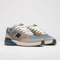 New Balance Numeric 933 Andrew Reynolds Shoes in Mushroom and Light Blue thumbnail