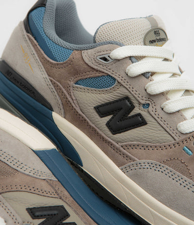 New Balance Numeric 933 Andrew Reynolds Shoes in Mushroom and Light Blue