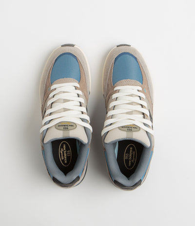 New Balance Numeric 933 Andrew Reynolds Shoes in Mushroom and Light Blue