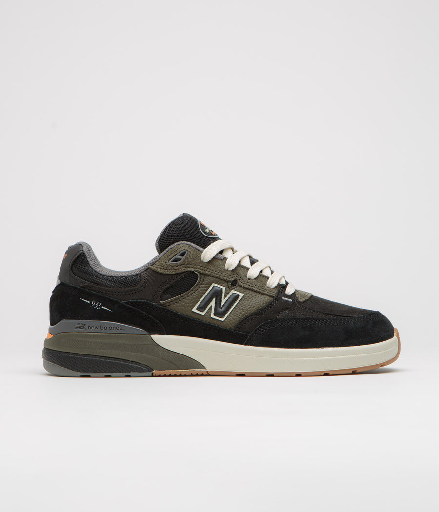 New Balance Numeric 933 Andrew Reynolds Shoes in Black and Olive