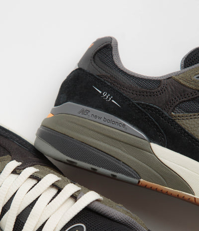 New Balance Numeric 933 Andrew Reynolds Shoes in Black and Olive