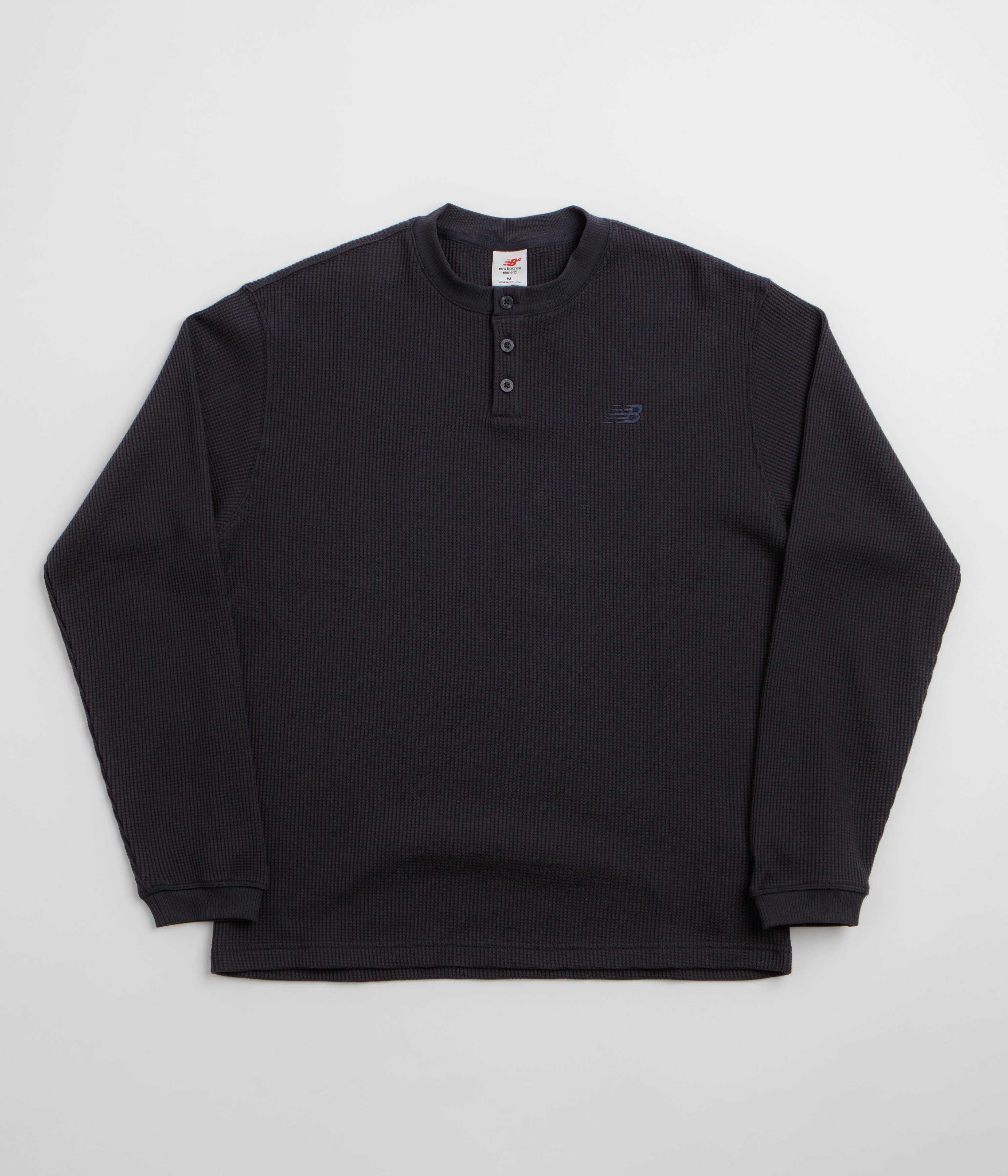 New Balance Numeric Henley Long Sleeve T-Shirt - Dark Night