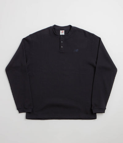 New Balance Numeric Henley Long Sleeve T-Shirt - Dark Night