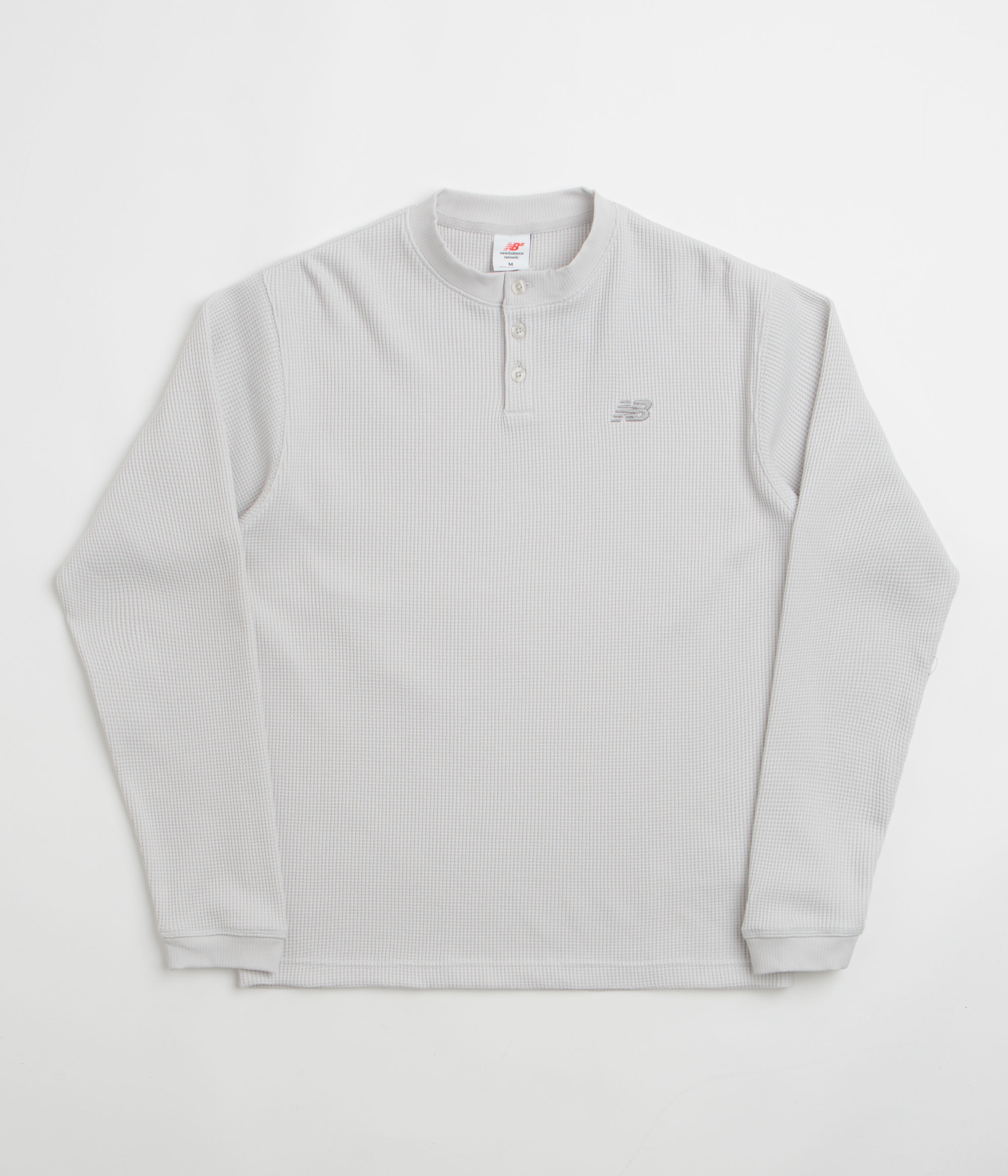New Balance Numeric Henley Long Sleeve T-Shirt - Grey Matter