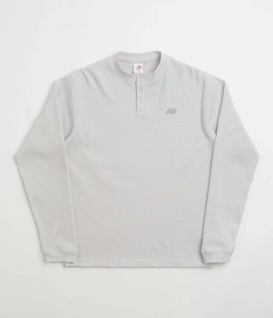 New Balance Numeric Henley Long Sleeve T-Shirt - Grey Matter