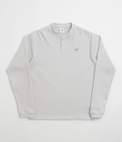 New Balance Numeric Henley Long Sleeve T-Shirt - Grey Matter