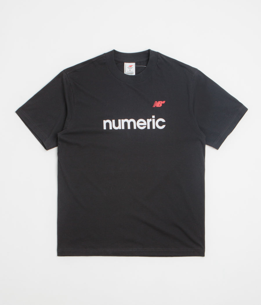 New Balance Numeric Linear Logo T-Shirt in Black