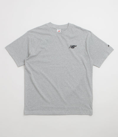 New Balance Numeric Small NB Logo T-Shirt in Athletic Grey Heather