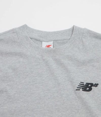New Balance Numeric Small NB Logo T-Shirt in Athletic Grey Heather